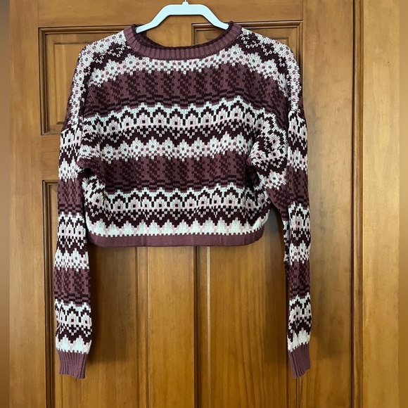 Multi Color Cropped Sweater - Picture 2 of 2